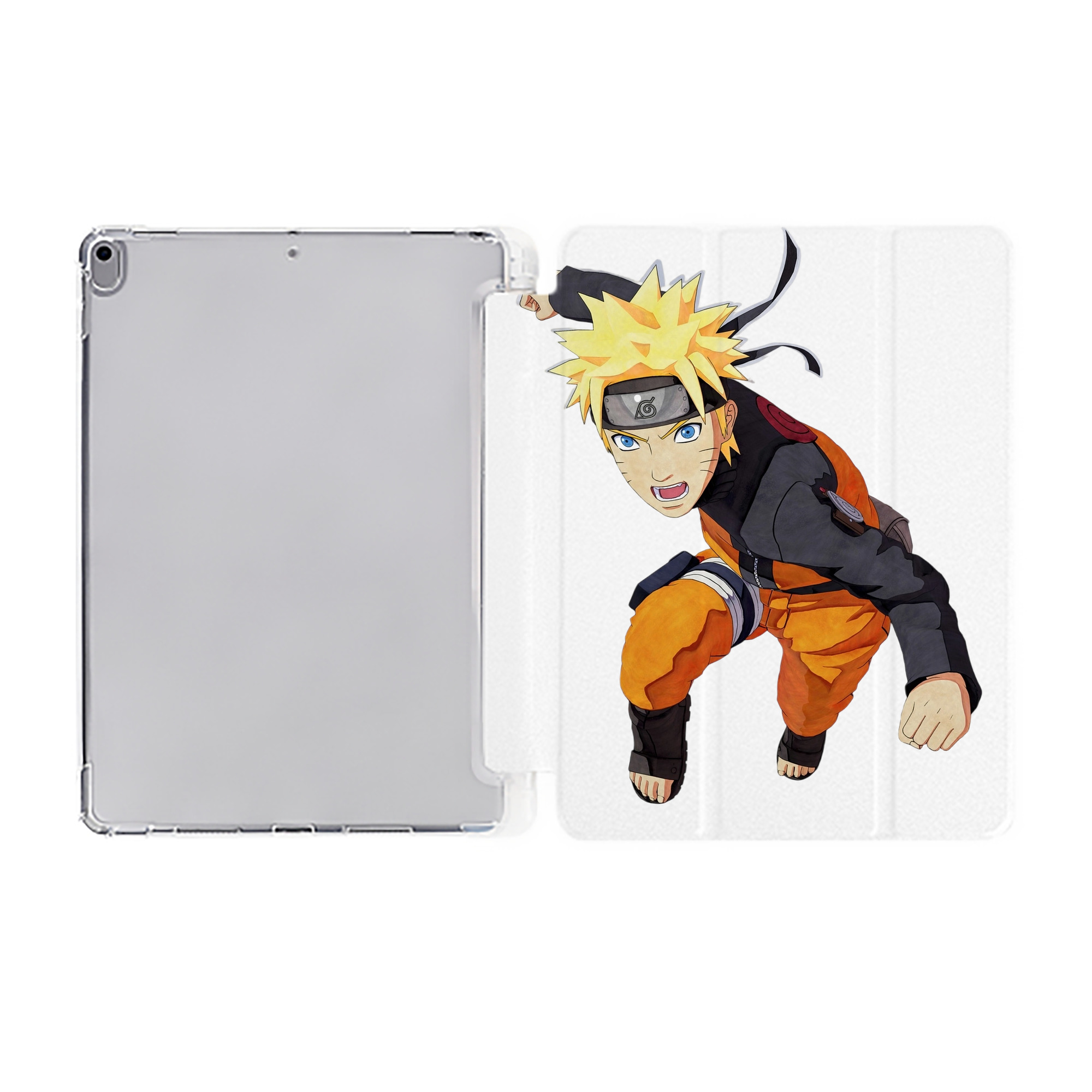 （画像用） NARUTO -ナルト- うずまき ナルト Uzumaki Naruto IPad ケース ペン収納付き 三つ折りスタンド PUレザー×シリコン 対応機種9.5/10.5/10.9インチ